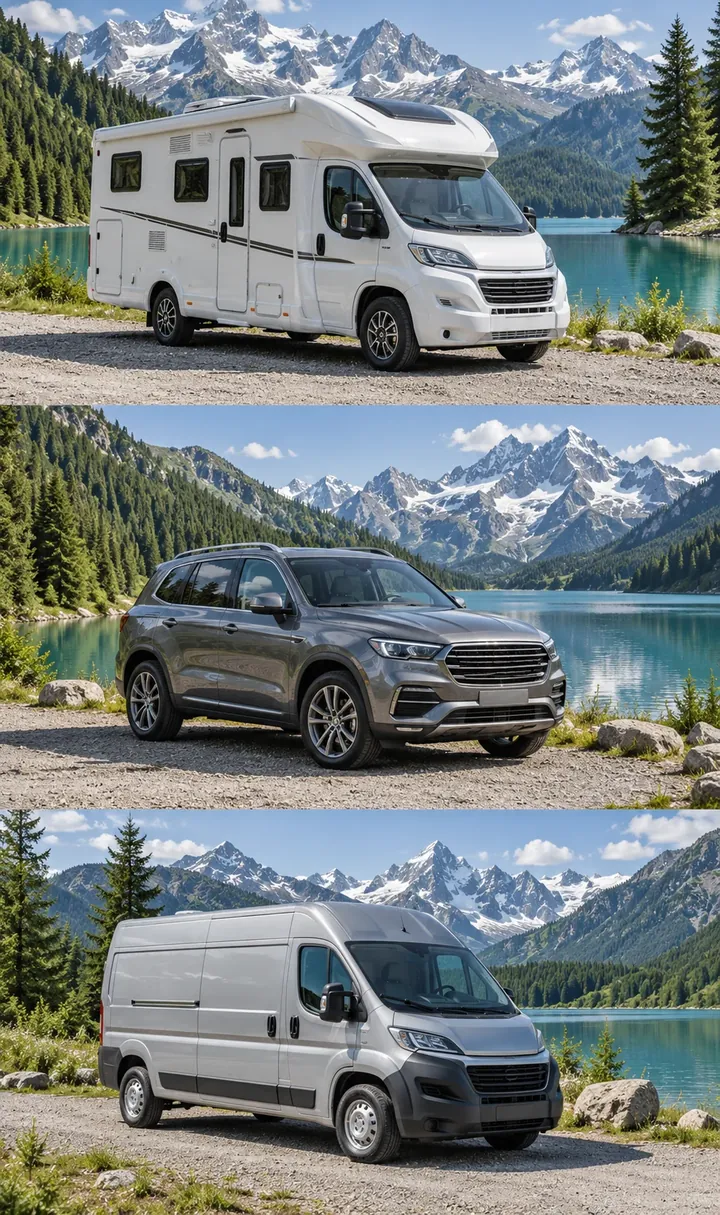 Wohnmobil am Bergsee