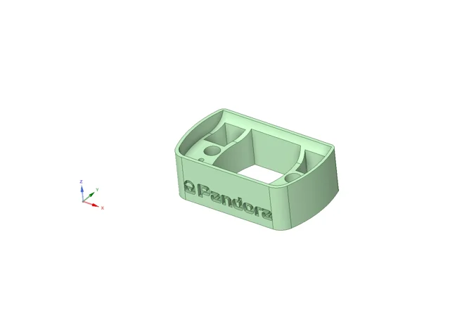 CAD-Konstruktion eines individuellen Abstandshalters für den DMS 100 Bluetooth-Sensor.