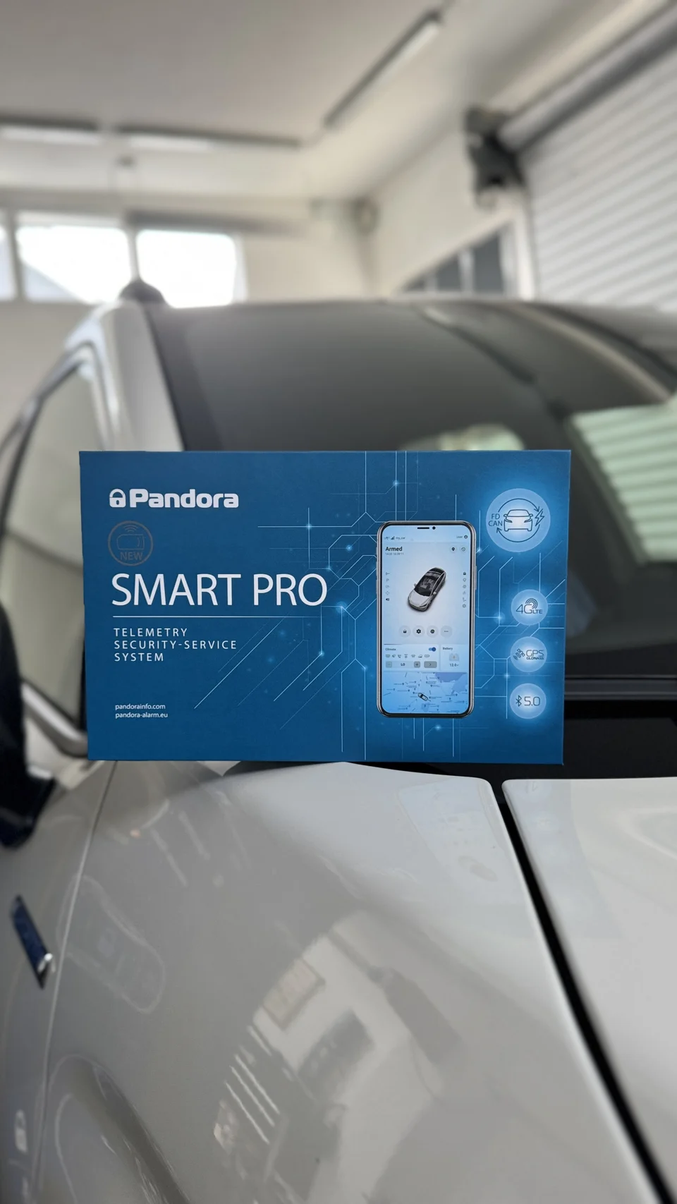 Detailaufnahme des Pandora Smart Pro Produktkartons