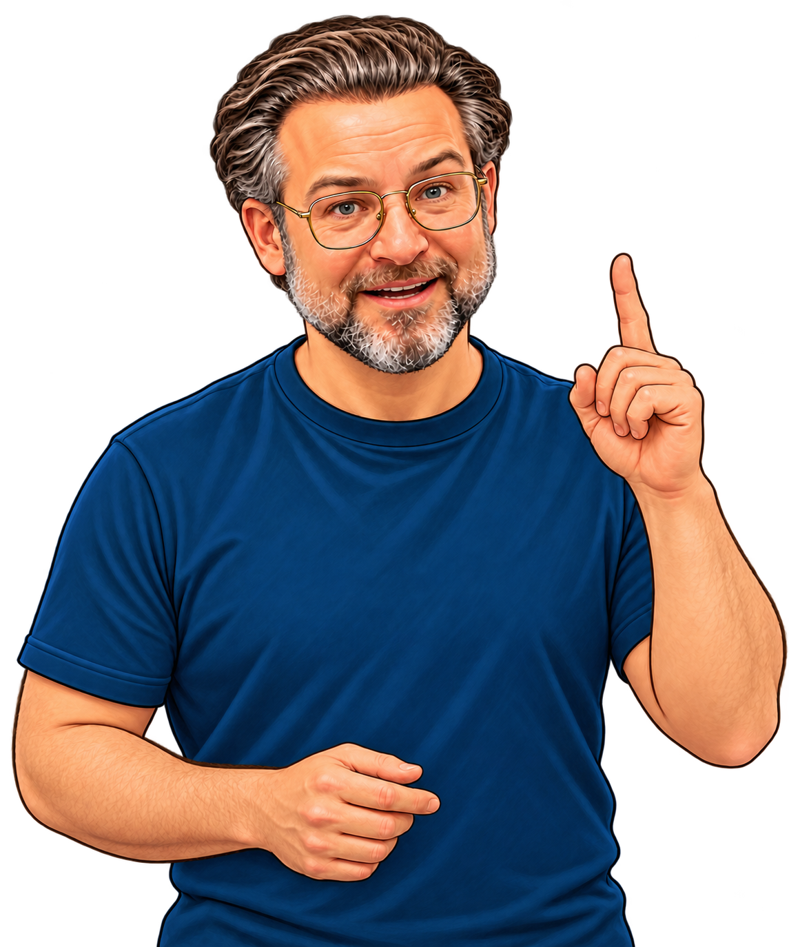Marco Nolte mit erhobenem Zeigefinger